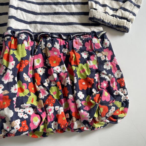 Oshkosh Mixed Print Floral & Stripes Dress - Size 18 Months - Picture 3 of 4